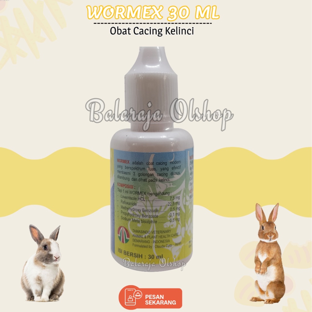 OBAT CACING KELINCI WORMEX 30 ML