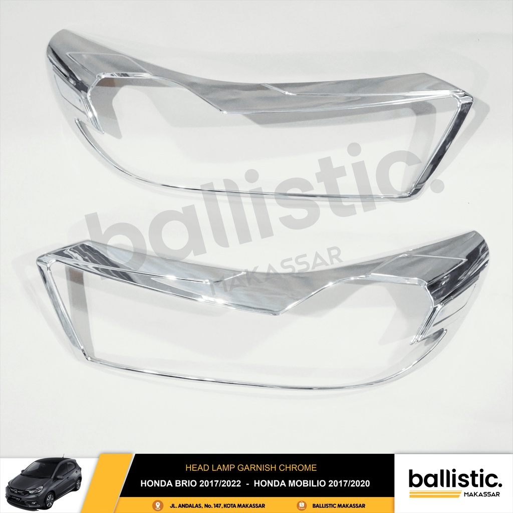 Garnish Lampu Depan Chrome Brio/Mobilio 2017- 2022