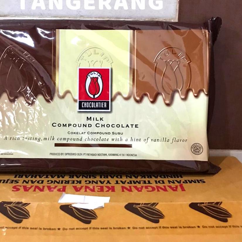 

♥ Coklat Compound Milk Tulip - Cokelat batang milk murah 1 Kg ❅