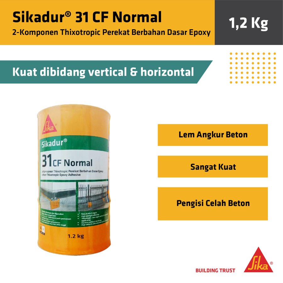 Sika - Sikadur 31 CF Normal Lem Angkur Beton Tambal Retak Epoxy 1,2Kg