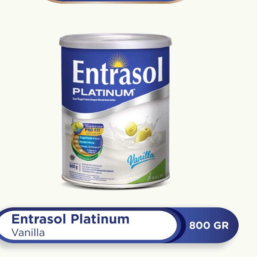 

Sikat abis ENTRASOL PLATINUM VANILLA 800 G