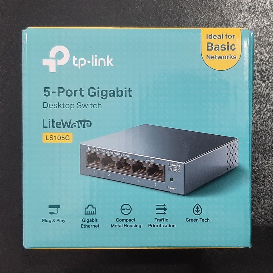 TP-LINK LS105G 5-Port Gigabit Desktop Switch Metal Case Tplink