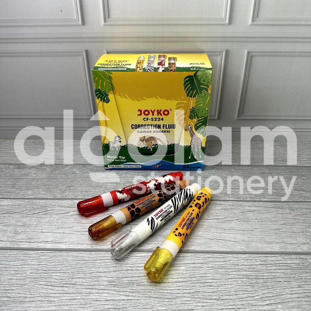 

SATU PACK ( 24 PCS ) Tip-Ex Cairan Koreksi Stipo Cair Animal Jokyo Cf-S224