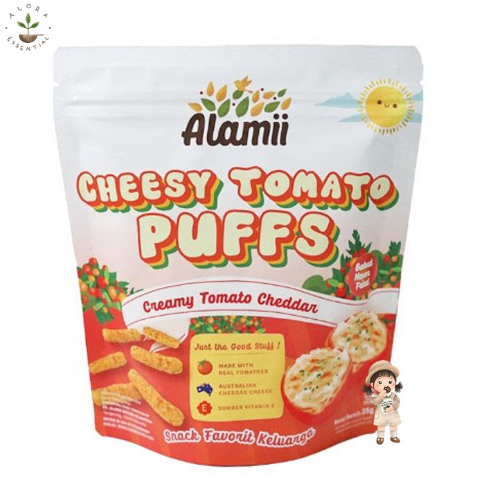 Alamii Puff 30gr Snack Bayi - Alamii Puffs - Cheesy Tomato Puff