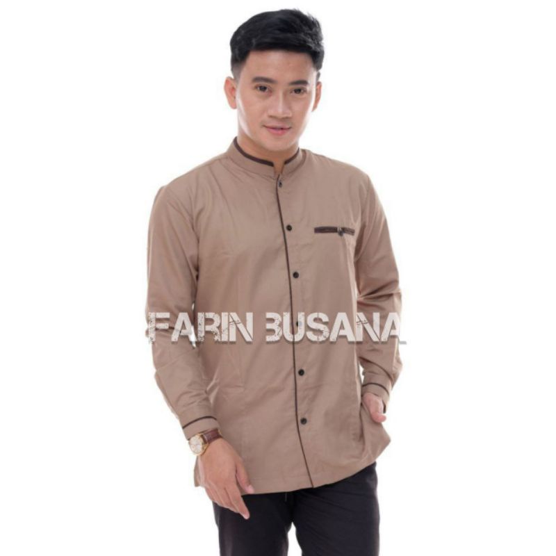 KOKO PUTIH LENGAN PANJANG KOKO EL RUMI TERLARIS BAJU KOKO WARNA PUTIH BAJU KOKO PRIA MODERN /KOKO LENGAN PANJANG PUTIH/BAJU KOKO LENGAN PANJANG /BUSANA MUSLIM PRIA