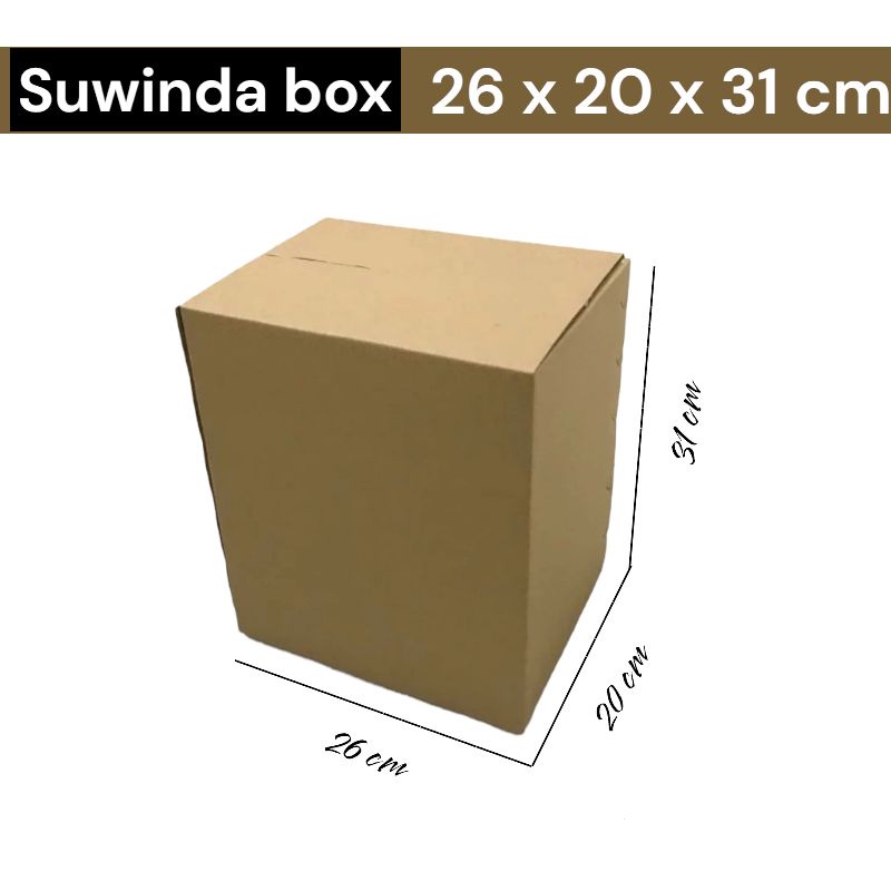 

Kardus karton uk. 26x20x31 cm Kotak Box ST untuk packing Souvenir -dll