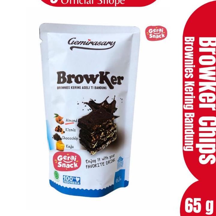 

Serbuu Browker Brownies Kering Extra Toping Asli Brownies Kering (65gr)