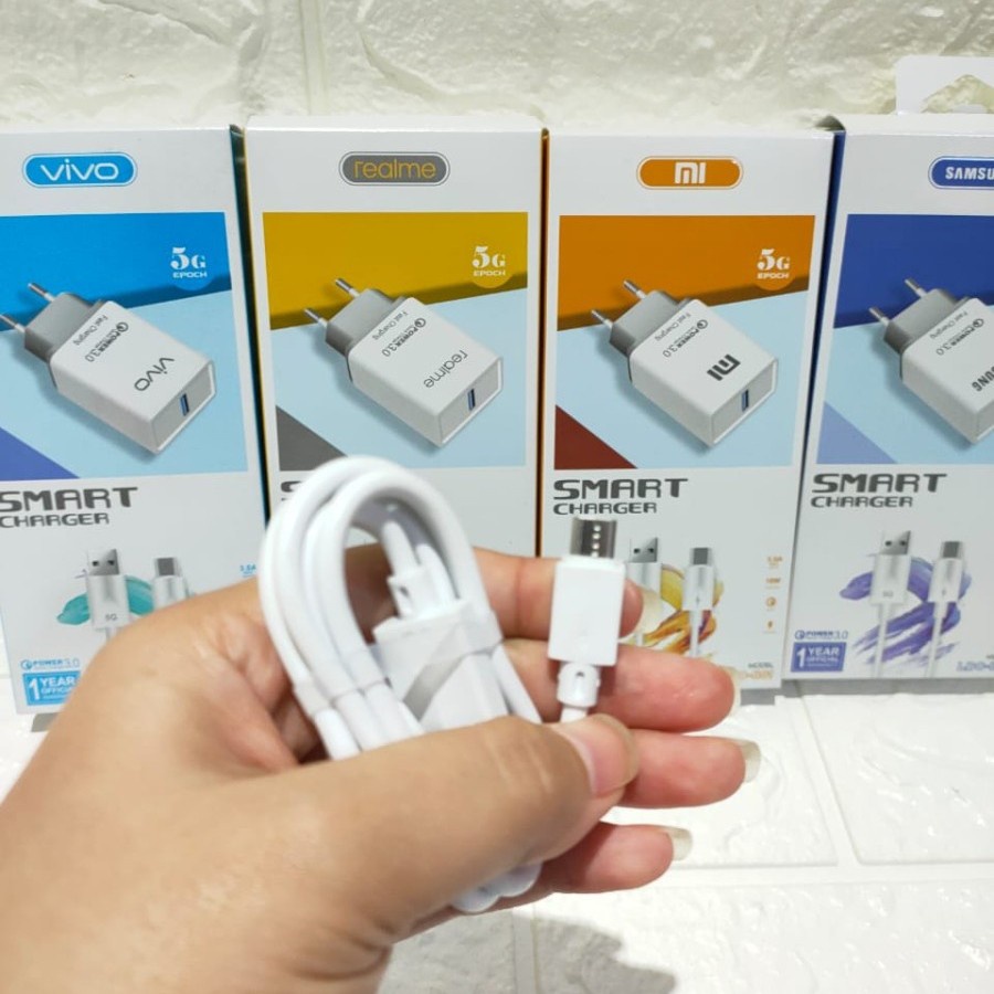 CASAN HP CHARGER + KABEL TIPE MICRO LDO B-01 SAMSUNG OPPO VIVO REALME SMART CHARGING 3.0A