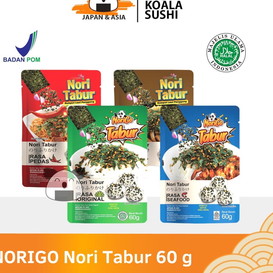 

Kirim sekarang NORIGO Nori Tabur 60 g Halal | Abon Nori | Taburan Rumput Laut Kering