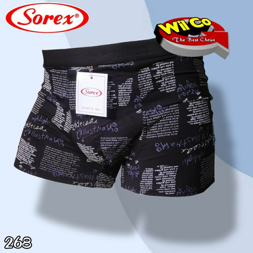 K268D - (DIJUAL PER 1 BOX ISI 2 Pcs)  CELANA DALAM PRIA CD BOXER PRIA PAKIAN DALAM SOREX TRENDY SIZE M L XL