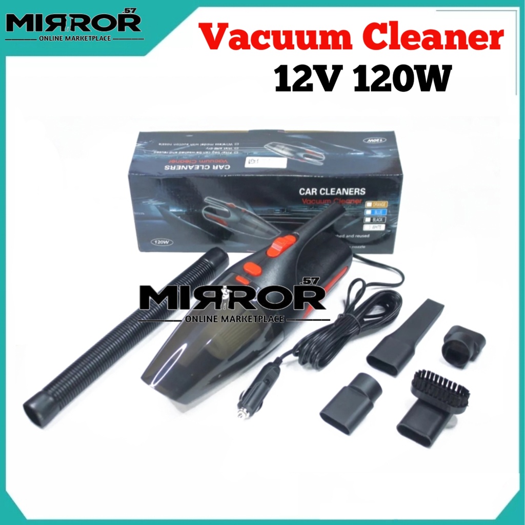 Vacuum Pembersih Debu Mobil Vacuum Cleaner 12V 120W 5 Nozzle Penyedot Debu Mobil Cable 5m