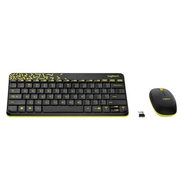 Logitech MK240 Wireless Keyboard dan Mouse - Black