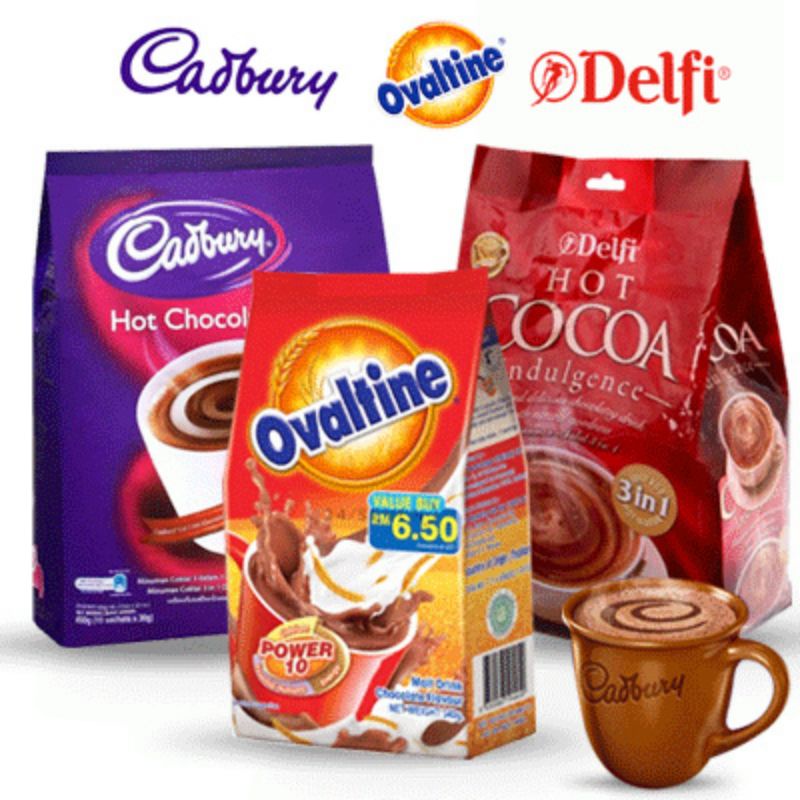 Minuman Bubuk Cokelat Cadbury Ovaltine Delfi