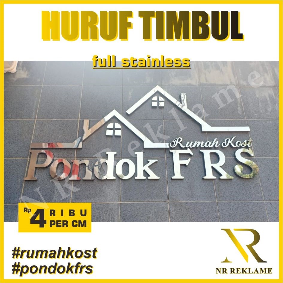 Huruf Timbul Stainless (2)