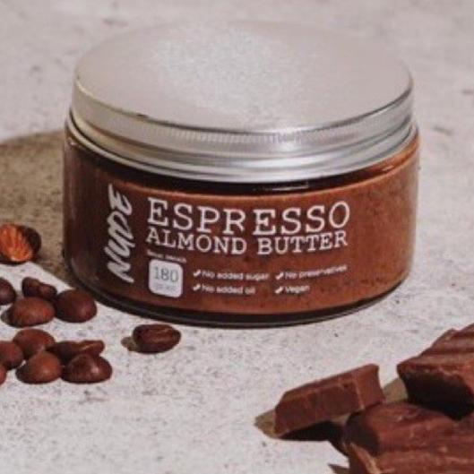 

❋ NUDE Espresso Almond Butter 180g - Healthy Spread/Keto/Diet/No Added Sugar/Gluten Free ♂