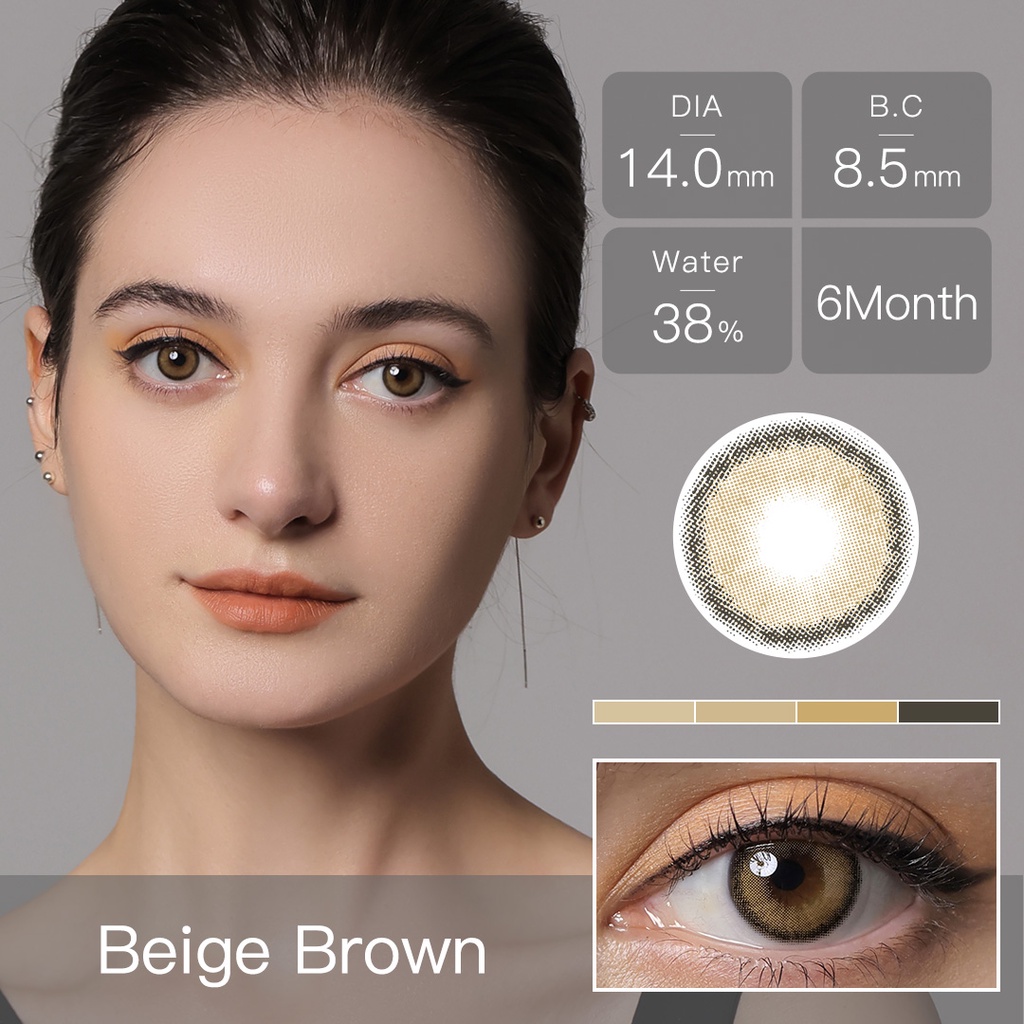 (COD)Softlens Mata Normal,soflens gray softlens brown soflens murah softlens 14.5 mm Lensa Warna, soflen mate