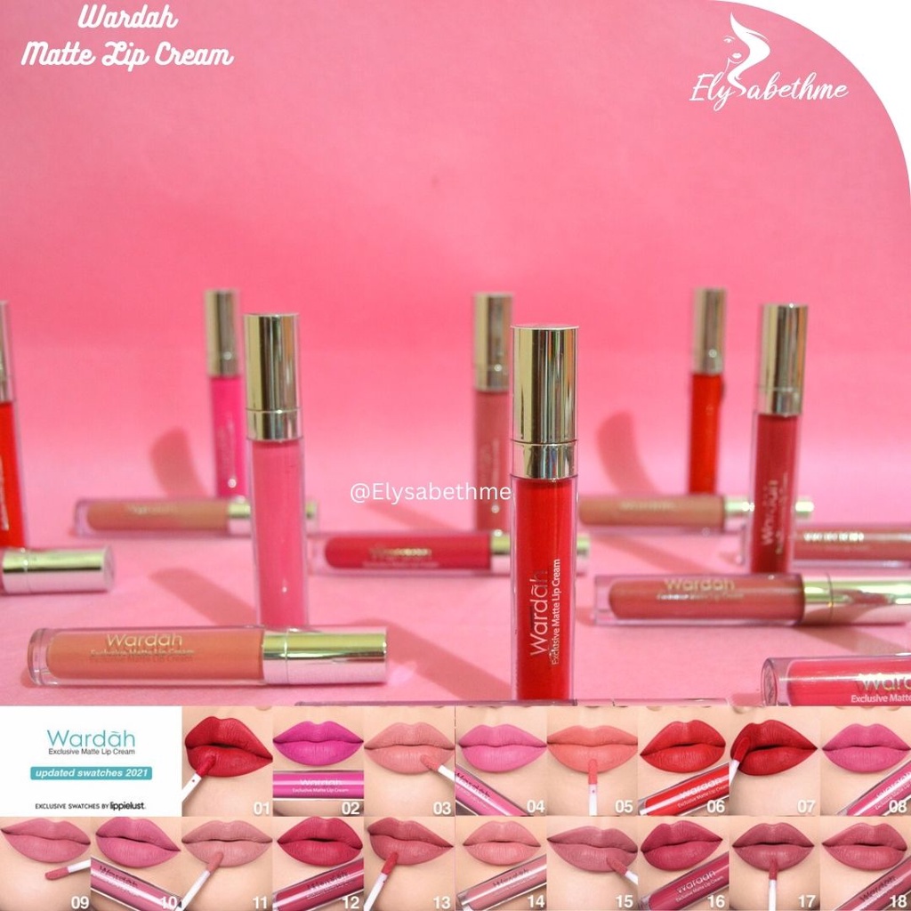 ✿ELYSABETHME✿ 🅆 🄰 🅁 🄳 🄰 🄷 Wardah lip cream mattee ORIGINAL lipstick cair ombre lips bibir