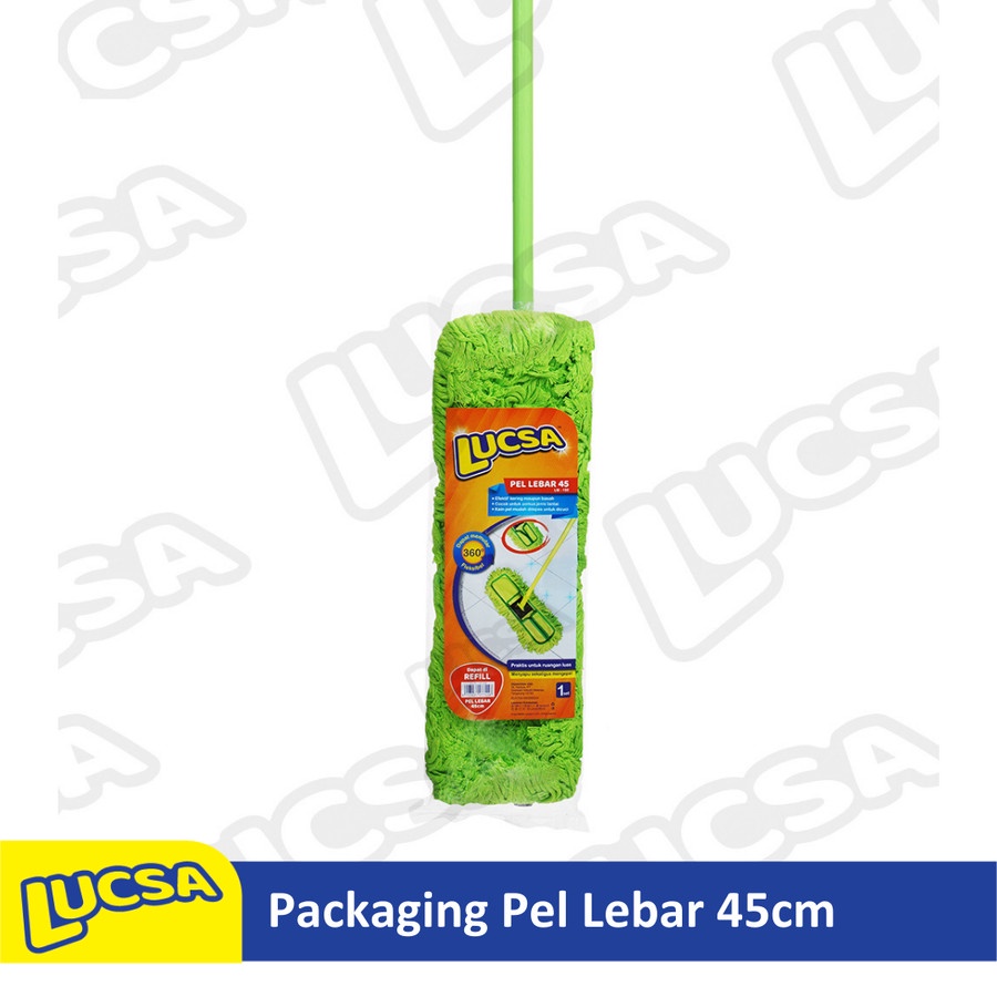 Ktmstore Pel Lebar 45cm Alat Pel Sapu Lantai Lobby Set Dust Mop Lucsa LM-150