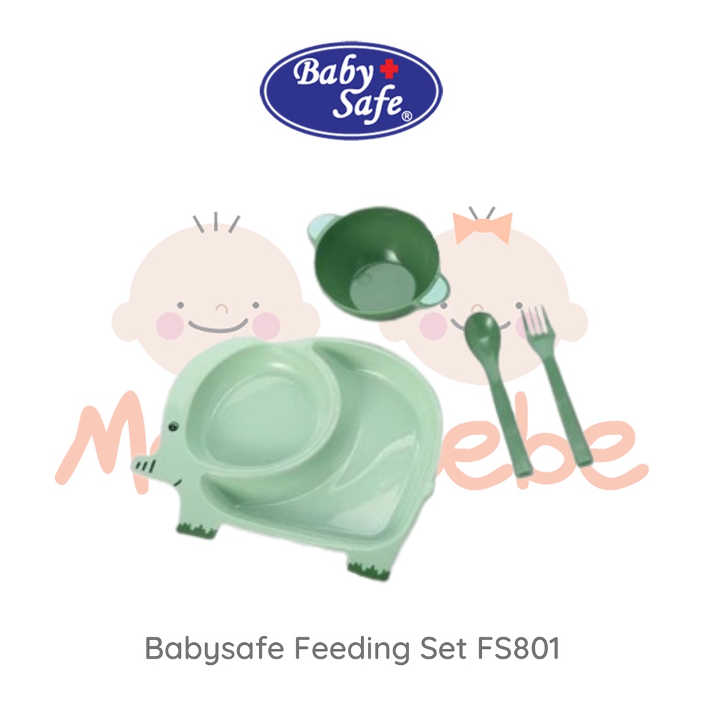 Baby Safe Feeding Set Elephant FS801 Tempat Makan Set