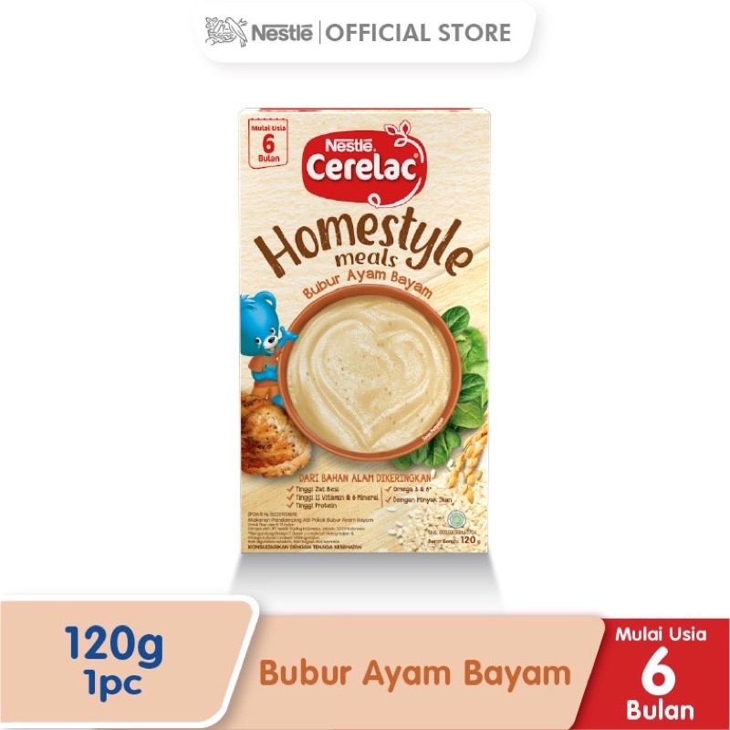 BARU! CERELAC Homestyle Meals Bubur Tim Ayam Wortel &amp; Tim Sayur 100gr MPASI BAYI