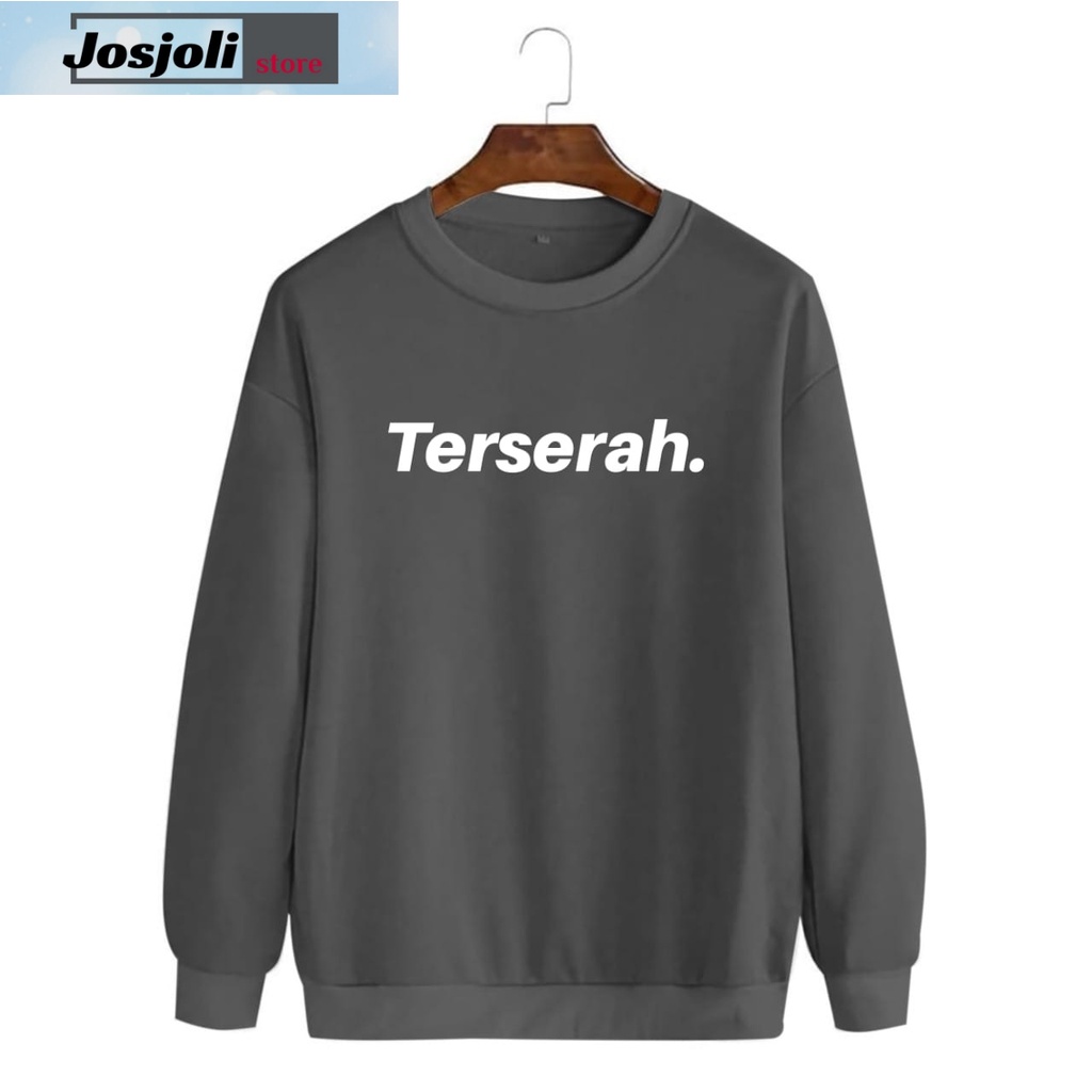 JOSJOLI_STORE/Baju Sweater Terserah/Atasan Pria Dewasa Lengan Panjang/L XL