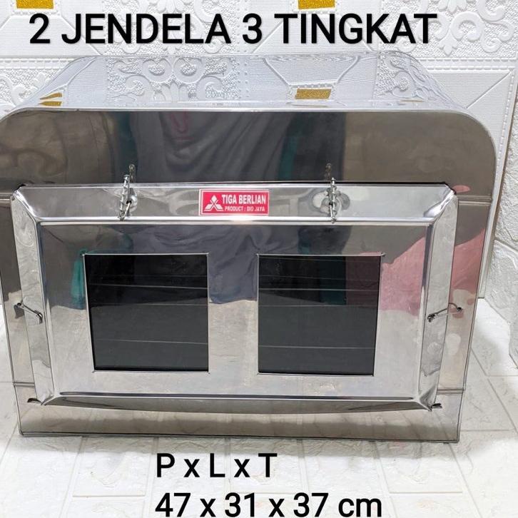 ℗ OVEN KUE KERING KOMPOR MANUAL TIGA BERLIAN BESAR JUMBO STAINLESS STEEL 3 SUSUN TANGKRINGAN ♚