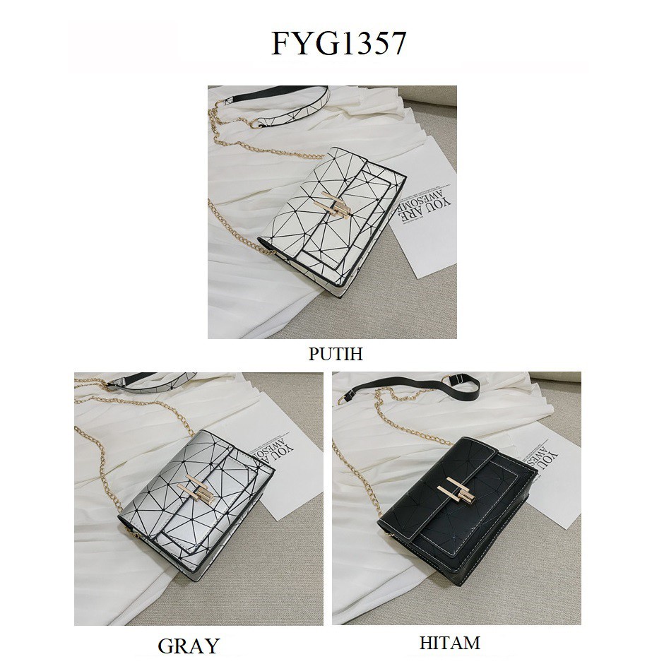 FYGALERY FYG1357 Tas Selempang Wanita Sling Bag Elegan Perempuan Fashion Korea