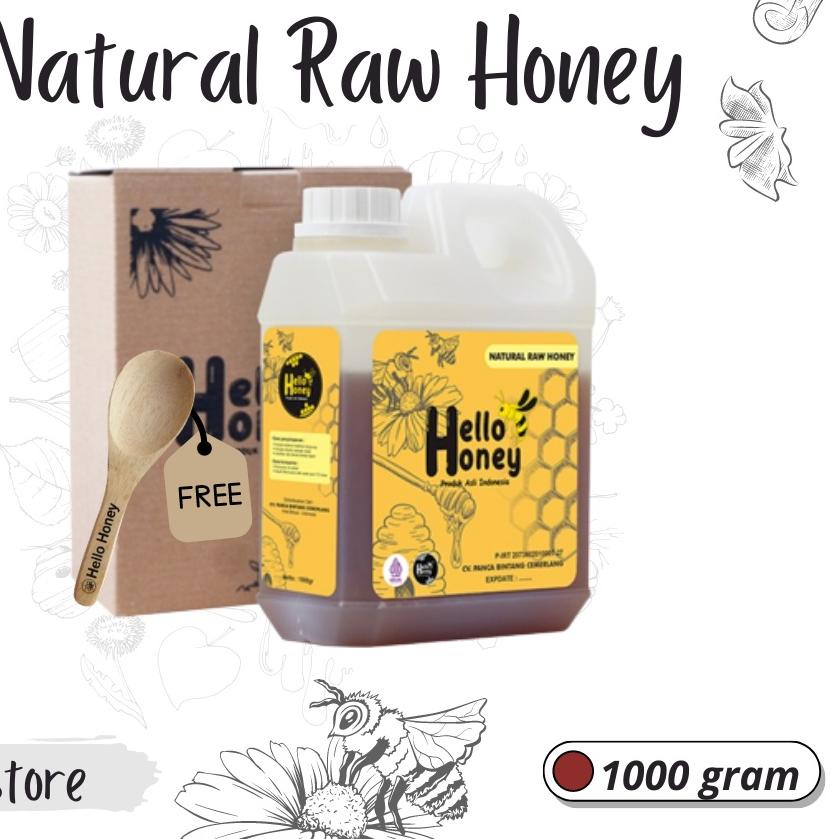 

☟ Asli Murni Natural Raw Honey 1 Kg Manis - Hello Honey ♠