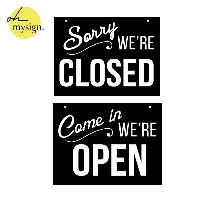 

Sign Acrylic Open Closed Printed / Signage Akrilik / Papan Acrylic Star Seller