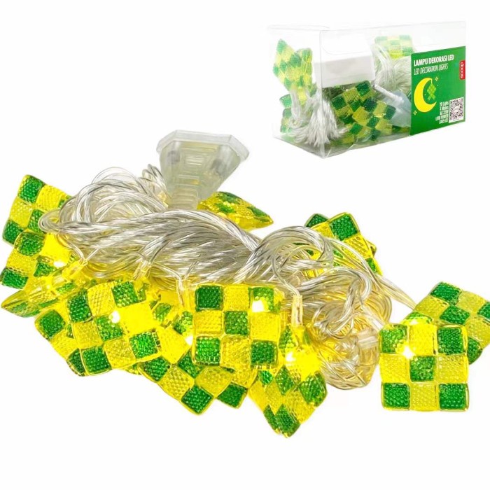 Scoop Lampu LED Dekorasi Lebaran / Ramadhan Premium Ketupat 64050301(K7K4) dekorasi ramadhan anak hi