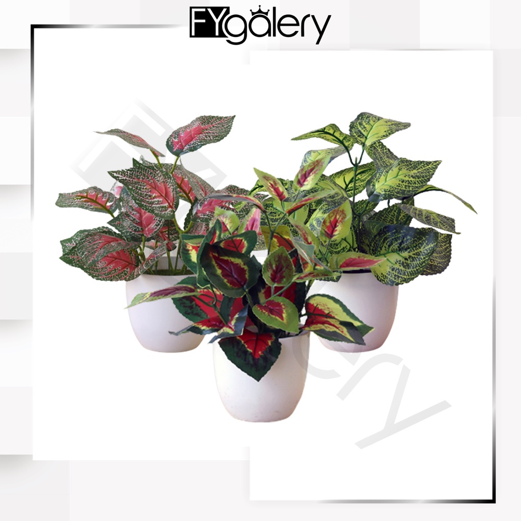 FYGALERY PT37 Pot Tanaman Hias Bunga Hias Plastik Ornamen Pot Bongsai Artificial Flower Decoration