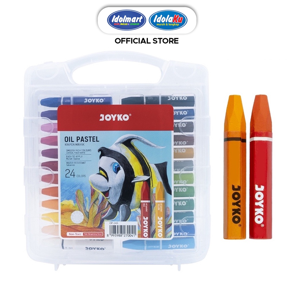 IOLMART Crayon/Krayon Kids Oil Pastel 24 Warna Idolmart Surabaya