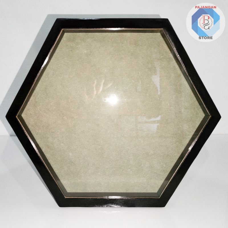 Bingkai 3D Hexagonal Mahar Ketebalan 5cm - Frame 3D Bingkai Transparan