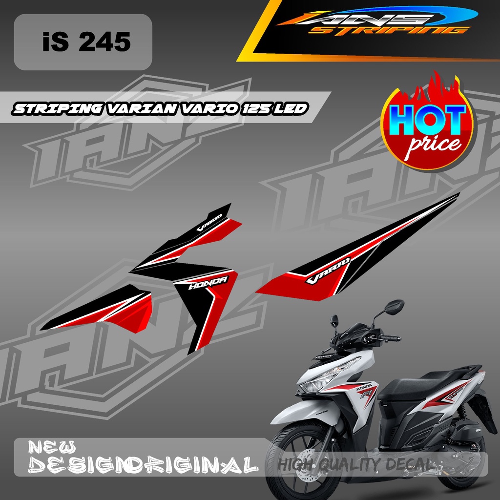 NEW STIKER LIST HONDA VARIO 125 LED /STIKER DECAL SEMI FULL VARIO 125 LED /  DECAL KERETA VARIO 125 IS245