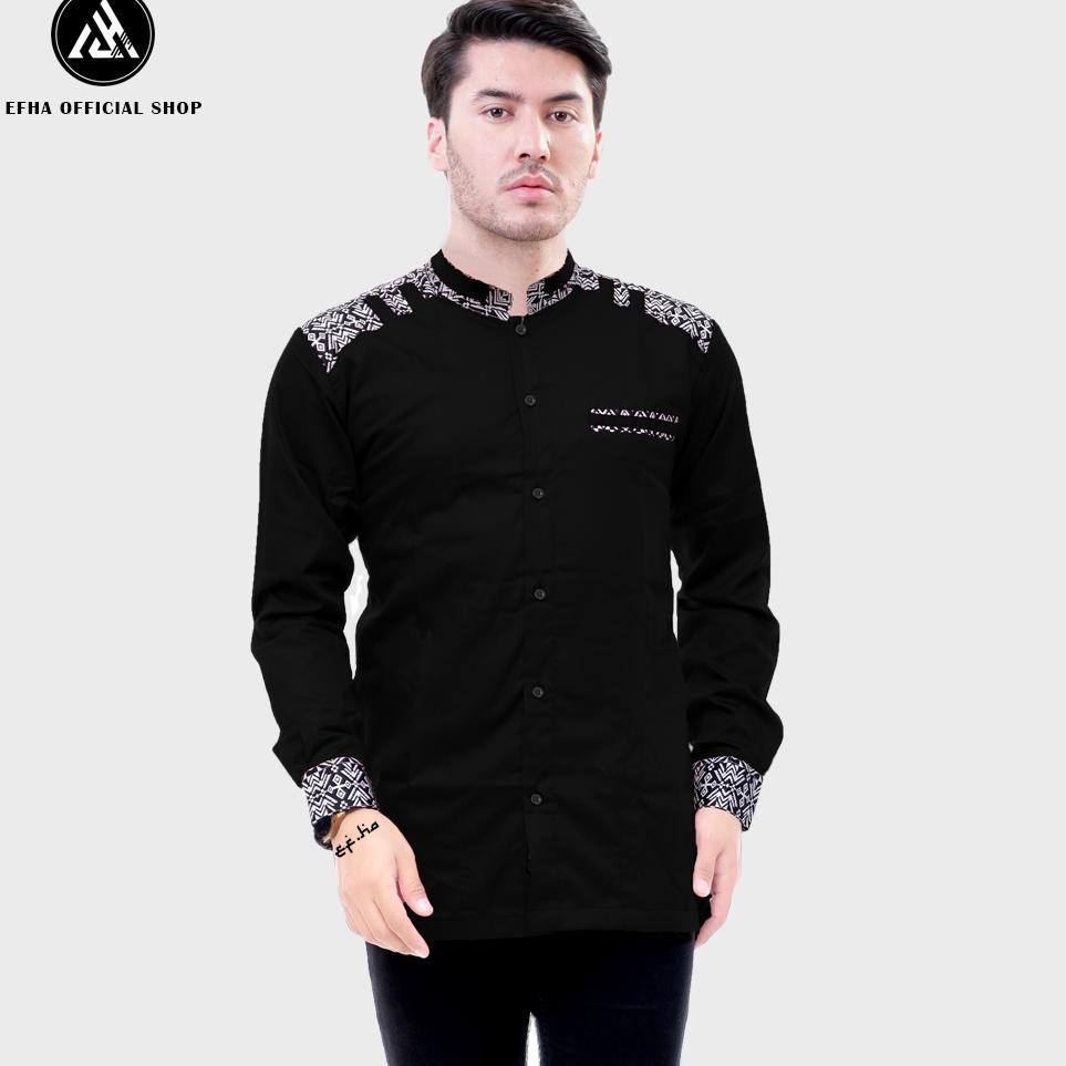 VIRAL Baju Koko Pria muslim terbaru / Kemeja Muslim polos terlaris bestseller/kombinasi batik exclus