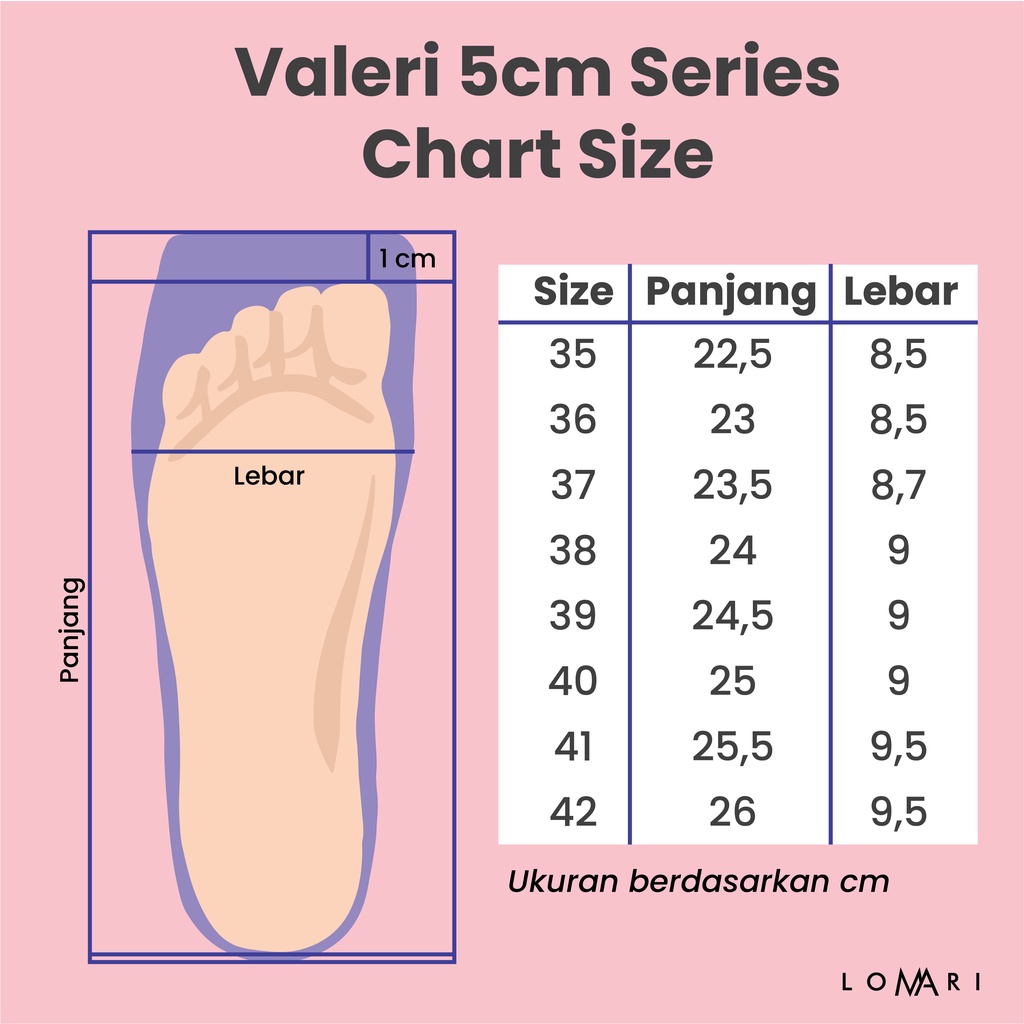 VALERI SERIES LOMARI 5 CM - Sandal Heels Wanita