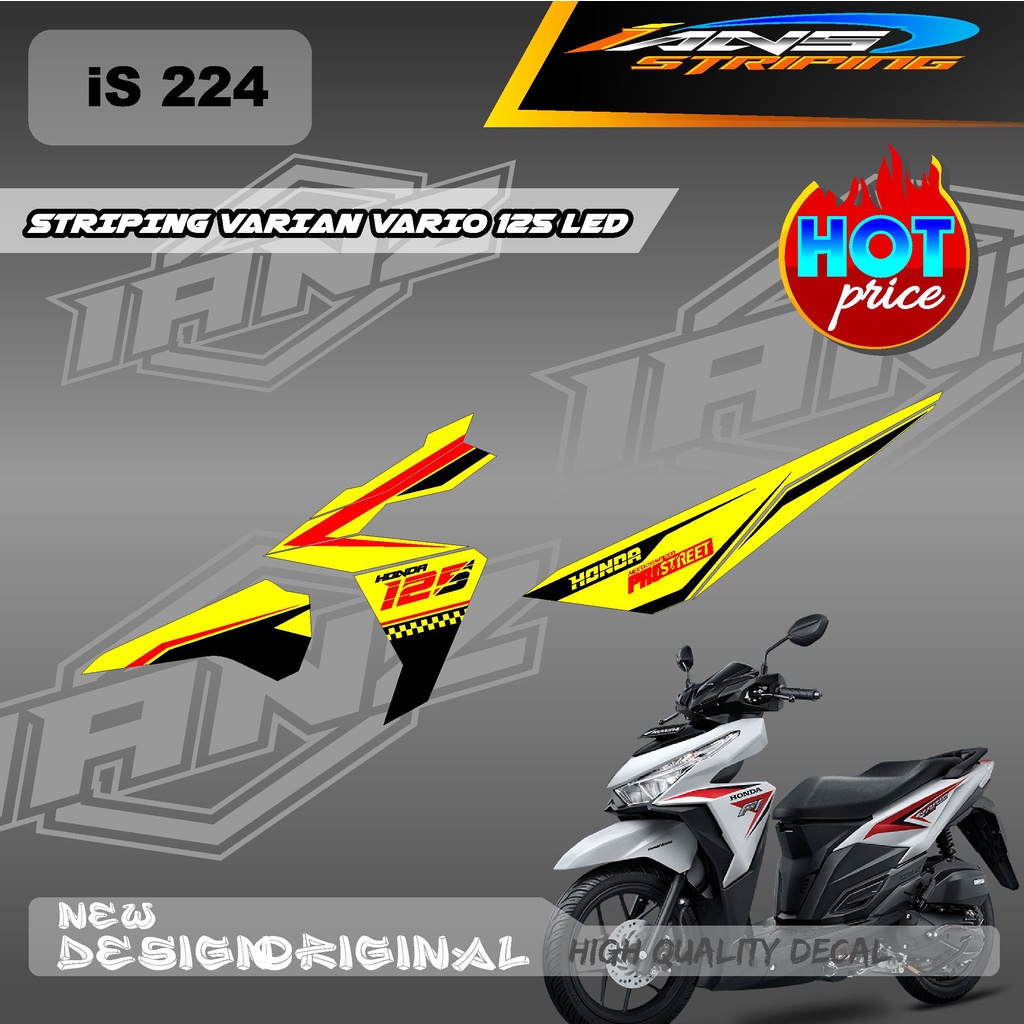 STIKER BODY VARIO 125 LED KONSEP PROSTREET CUSTOM VARIOAN WARNA / DECAL HONDA VARIO 125 SEMI FULL BODY / STIKER KERETA HONDA VARIO IS224