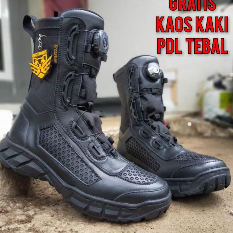 HOT SALE SEPATU PDL TALI PUTAR BROTHER SARANG TAWON KULIT ASLI SEPATU PDL DINAS TNI POLRI SECURITY S