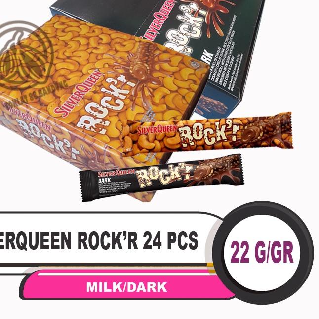 

➶ Silverqueen Rock'R 22gr/gram X 24pcs - Cokelat Silver Queen Rockr Milk Dark Coklat 22 gr Isi 24 pcs/box ✶