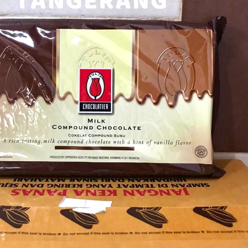 

♞ Coklat Compound Milk Tulip - Cokelat batang milk murah 1 Kg ➺