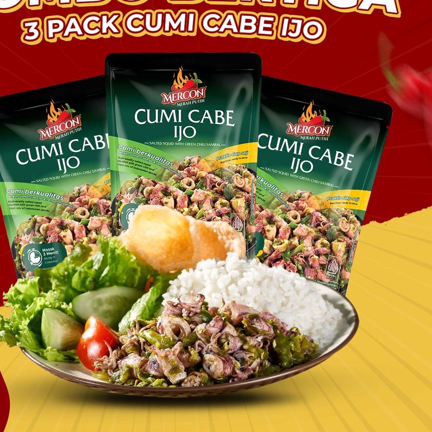 

➩ Mercon Merah Putih - Hemat Combo Bertiga || 3 x Cumi Cabe Ijo ♖