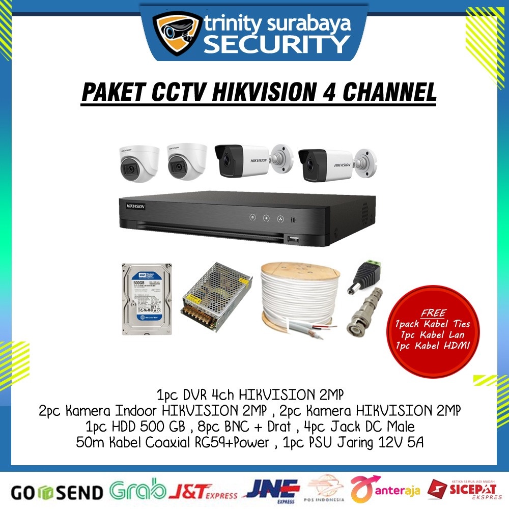 Paket CCTV 4ch Hikvision