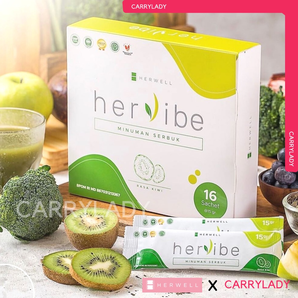 HERVIBE 1 BOX 16 SACHET BY HERWELL FIBER SLIMMING DETOKS DETOX MINUMAN DIET KIWI DETOX PELANGSING DIET HERWELL HER WELL HERSLIM HERLEAN JOYJUS FLIMEAL