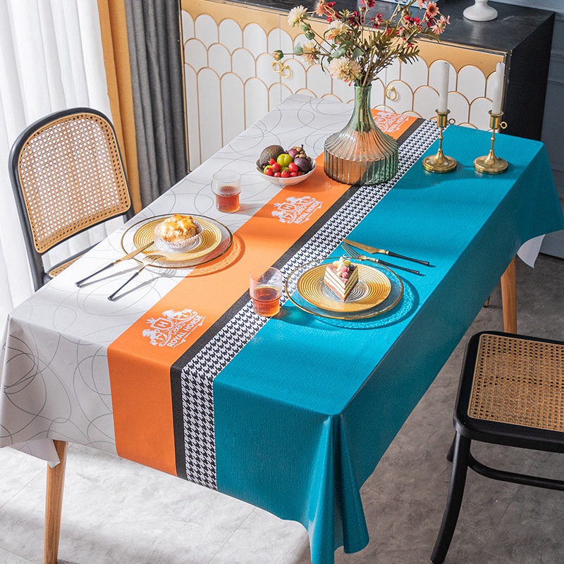 MARKAS88 Taplak Meja Makan 140 x 200cm Kualitas Premium Waterproof Tahan Air PVC Table Cloth