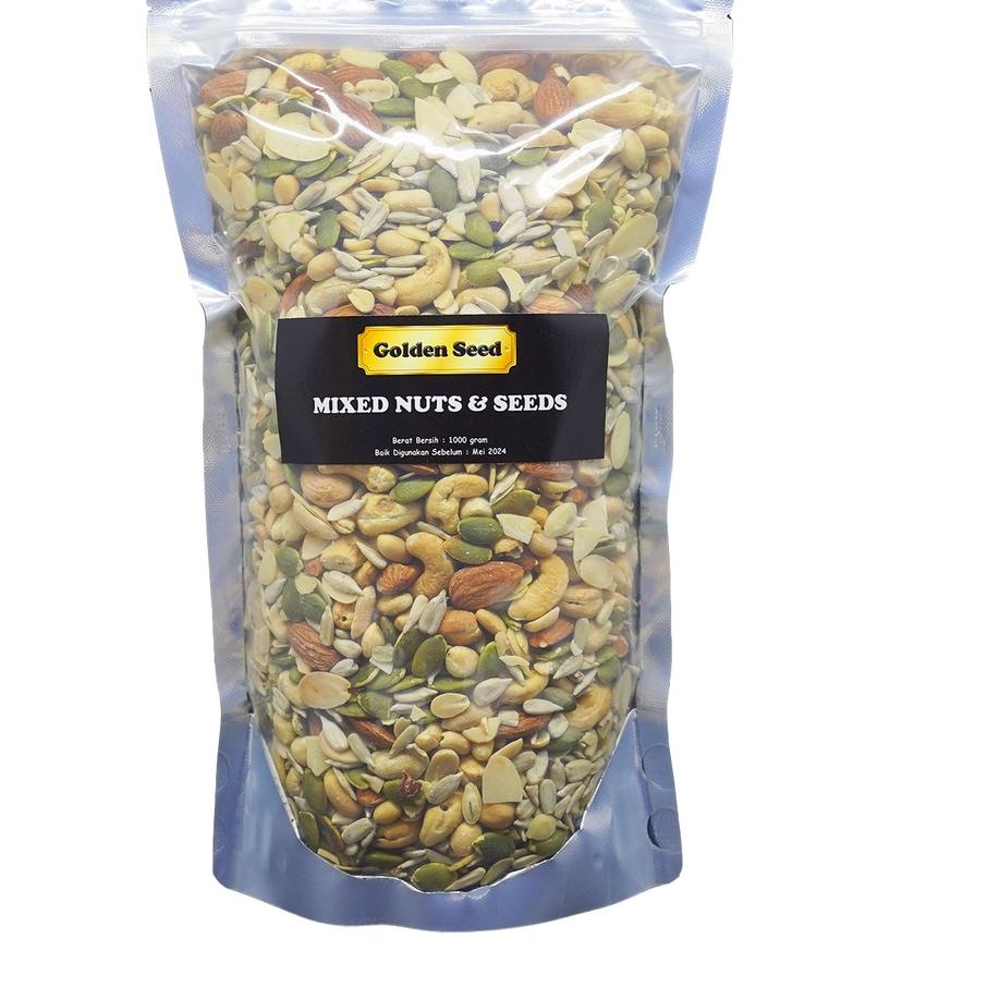 

♠ MIXED NUTS & SEEDS 1 KG PREMIUM - TRAIL MIX NUT & SEED - MIXNUT 1000 GRAM ✭
