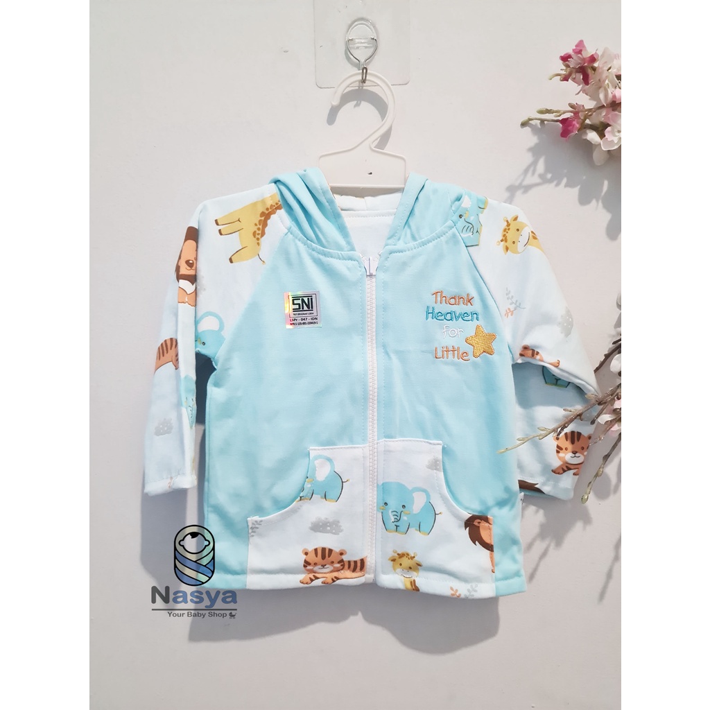 [R-069] Jaket Bayi / Jaket anak Canoli Motif (Bisa Bolak Balik)