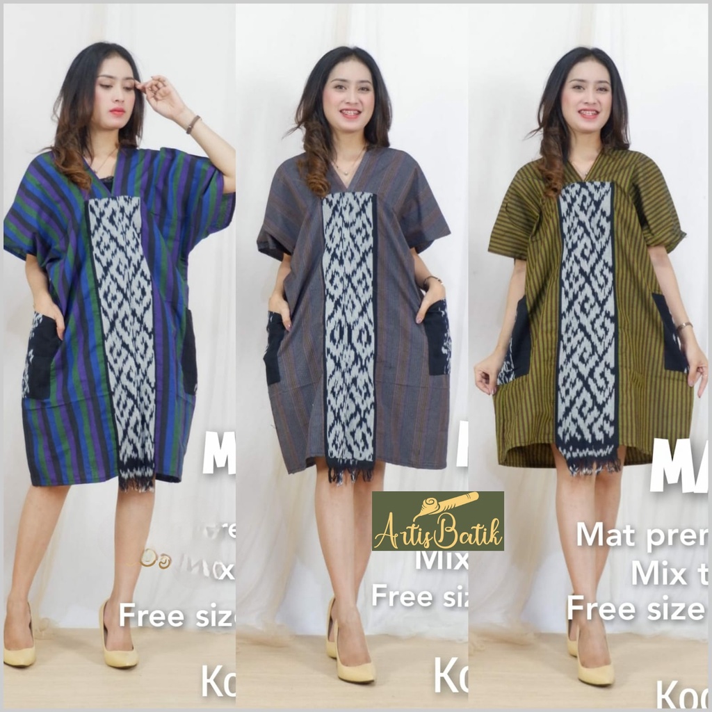 DRESS MALIKA TUNIK CANTIK BATIK  ETNIK BATIK WANITA SERGAAM BATIK KERJA SERAGAM KANTOR  BATIK KULIAH