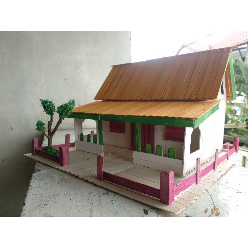 Prakarya Maket Miniatur Rumah Adat Betawi Kebaya Besar