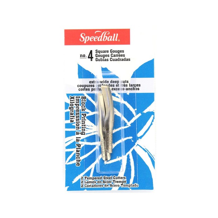 

Terlaris Speedball Lino Cutters No.4 Square Gouges - Extra-Wide Deep Cuts