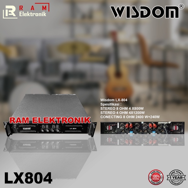 Power Amplifier WISDOM LX804 / LX-804 Class H 4 Channel Original